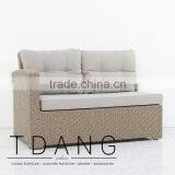 Belvedere Right Hand Wicker Bench - Vietnam Poly Rattan - Outdoor Wicker Furniture thumbnail-2