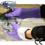 NMSAFETY Thick Purple Rubber Gloves Household Latex Work Gloves Spray Flock thumbnail-1