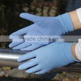 NMSAFETY EN388 Good Grip 13 Gauge Nylon Liner Coated Blue Latex Safety Gloves thumbnail-1