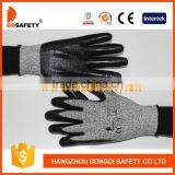 DDSAFETY 2017 Black Nitrile Coated Gloves Cut Resistance Gloves thumbnail-2