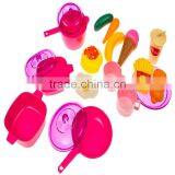 Wholesale Funny Plastic Mini Food Toy & Dishes Set Pots, Pans, Plates, Eggs, Dessert, Meat, Pantry, Cookware, Utensils, Tray thumbnail-1