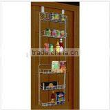 5 Foot Over Door Storage Rack/ 5-Foot Vinyl Covered Steel Over Door Storage Basket Rack