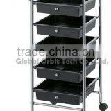 Colorful Mobile 10 Tier Drawers Plastic Cart With Drawers, Storage Trolley thumbnail-2