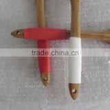 High Quality Cheap Bamboo Spoon With Silicone Handle thumbnail-4