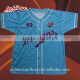 Fashion Cheap Mens Blank Baseball Jersey Made in China Guangdong thumbnail-1