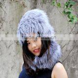 CX-C-01G Womens Girls Knitted Fur Hat Real Fur Winter Hats thumbnail-3
