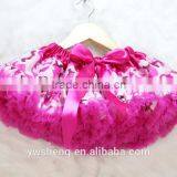 Baby Boutique Brand Name Clothing Christmas Costume Satin Chevron Pettiskirt Dance Wear Skirts for Young Girls thumbnail-2