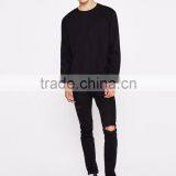 Autumn Winter Sweatshirt With Elastic Waist And Cuffs Customizable Cotton Fleece Plain Style Sweater 50% Cotton 50% Polyester thumbnail-5
