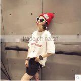 The New 2017 Contracted Letters Printing Easy Short Sleeve T-shirt Dress Tide Personality thumbnail-2