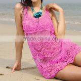 Women's Round Collar Flower Hollow Vest Swimsuit Dress Bikini Smock Swimwear SV000999 thumbnail-3