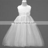 White Rose Flower Dresses for Girl of 2-9 Years Old Lace Dress Photos