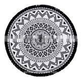 Custom 100% Cotton Printed Round Beach Towel Made in China thumbnail-2