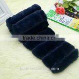 Lovers FUR 2016 Autumn Lady Genuine Rex Rabbit Fur Scarves Wraps Winter Women Fur Accessory Rings Females Neckerchief thumbnail-1