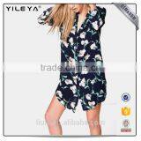 New Design Women Spring Summer Cartoon Pattern Print Shirt Dress thumbnail-3