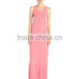 Women's Twisted Back Tank Cotton/Spandex Long Maxi Dress thumbnail-1