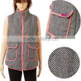 FACTORY Wholesale Monogrammed Herringbone Vest thumbnail-1