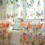 2016 Hot Romantic Butterfly Transparent Curtains Tulle 1x2m for Casement And Door Printed Window Curtain Sheer Voile Curtain thumbnail-1
