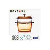 20cm Freezer Dishwasher Safe Pyrex Glass Steamer , Chemical Resistance thumbnail-1