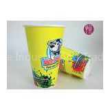 16oz Custom Printed Eco Friendly Cold Paper Cups  Yellow Color