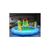 Waterproof Blow Up Inflatable Pool Slides OEM For Amusement Park , Quadruple Stitched