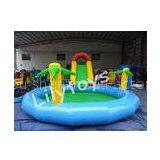 Waterproof Blow Up Inflatable Pool Slides OEM For Amusement Park , Quadruple Stitched