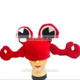 New Arrivals 2018 Funny Party Animal Hats Plush Red Crab Hat for Happy New Year MFJ-0093 thumbnail-1