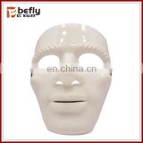 High quality plastic white mask with flash light