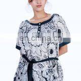 Printed Cotton Round Neck Top thumbnail-1
