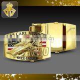 Shiny Gold M Crown Belt Buckle With Soft Enamel Colored thumbnail-3