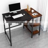 JS Home Office Computer Desk,Small Study Writing Desk with Wooden Storage