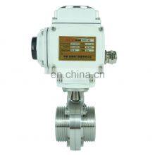 DKV DN15 DN50 Food Grade Thread Connection SS304 316 12V 24V DC 220V AC Electric Actuator Sanitary Butterfly Valve thumbnail-5