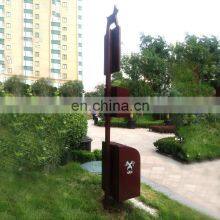 New 2022 Standing Double Stainless Steel Metal Outdoor Poop Rectangular Dog Waste Station thumbnail-3