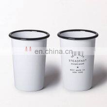 Wholesale Custom Logo Stainless White Stainless Steel Enamel Cup thumbnail-5