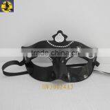 Black Plastic Halloween Eye Mask With Beeds Decoration thumbnail-1