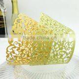 Wedding Invitation Decoration Delicated Laser Cut Gold Laser Cut Cupcake Wrappers Quality Choice thumbnail-2