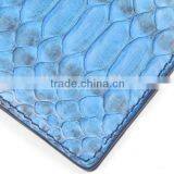 High Quality Turquoise Color Unisex Genuine Real Python Skin Leather Short Wallet for Women thumbnail-3