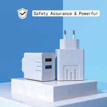 New Design EU US Universal Dual USB PD Wall Charger For Iphone 12 Mobile Phone thumbnail-5