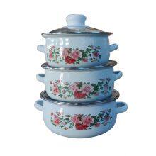 ENAMEL CASSEROLE SET GLASS ENAMEL CASSEROLE SET thumbnail-4