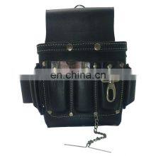 TOP Quality Genuine Leather Knife Roll Storage Bag Chef Tool Kit Bag With 19 Pockets thumbnail-4