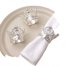 Banquet Table Decoration Luxury Napkin Rings Crown Designed Napkin Buckle thumbnail-2