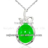 wholesale wedding jewelry high quality 925 silver jade pendant