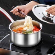 Stainless Steel Single Handle Milk Pot With Three Layers of Steel thumbnail-4