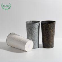 Galvanized Metal Vases Flower Buckets Bulk Farmhouse French Flowers Bucket Metal Bucket Decor for Home Decor and Wedding Table Centerpiece Decorations thumbnail-4