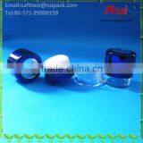 Clear Round Loose Powder Case With Spong Puffs, Transparent Shimmering Glitter Jar With Powder Puffs Cap thumbnail-1