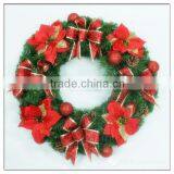 Artificial Green Leaf Made Christmas Swag With Candle for Window Decoration thumbnail-5