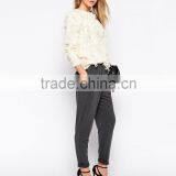 High Quality Womens Casual 100% Cotton Peg Top Pants thumbnail-2