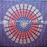 New Arrival Mandala Round Printed Bedsheet Boho Bohemian Cotton Bedspread Wall Hanging thumbnail-5