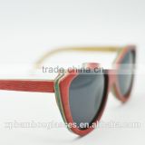 2015 new fashion handmade custom China polarized skateboard wooden sunglasses(SS1011)