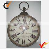 Round French Vintage Metal Wall Clock