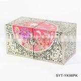High End Mother of Pearl Velvet Jewellery Boxes With Lock and Drawer thumbnail-6